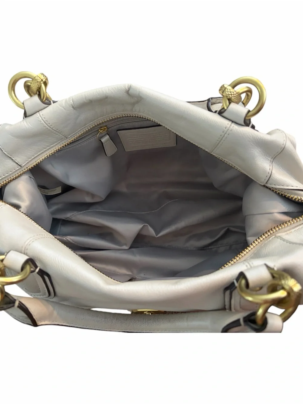 Coach Madison Julianne Off-White Leather Satchel / Tote (Style 12935)
